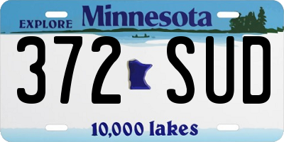 MN license plate 372SUD