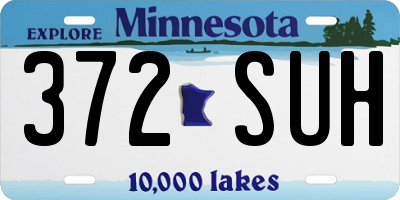 MN license plate 372SUH