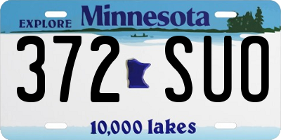 MN license plate 372SUO