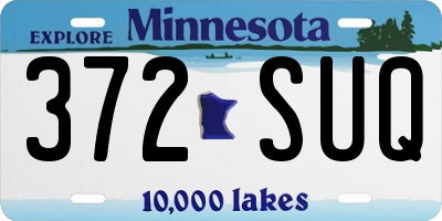 MN license plate 372SUQ