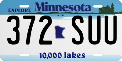 MN license plate 372SUU