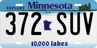 MN license plate 372SUV