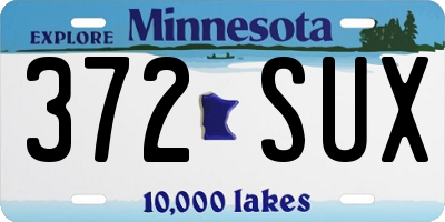 MN license plate 372SUX