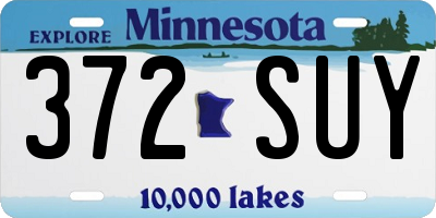 MN license plate 372SUY