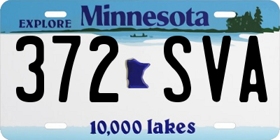 MN license plate 372SVA