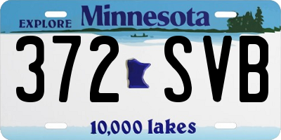 MN license plate 372SVB