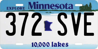 MN license plate 372SVE