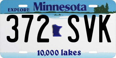 MN license plate 372SVK