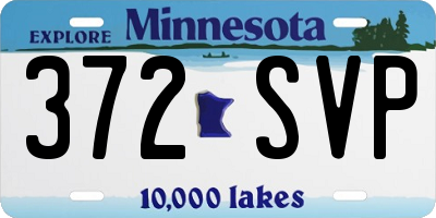 MN license plate 372SVP