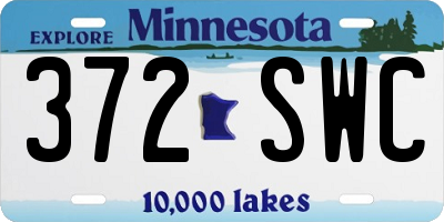 MN license plate 372SWC