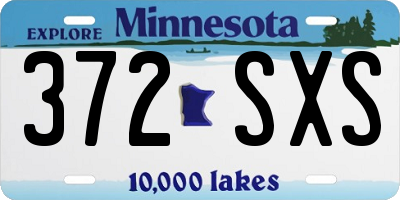 MN license plate 372SXS