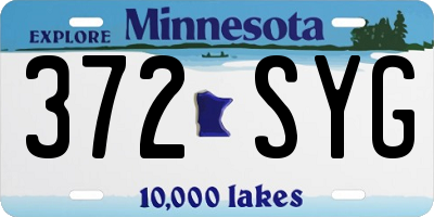 MN license plate 372SYG