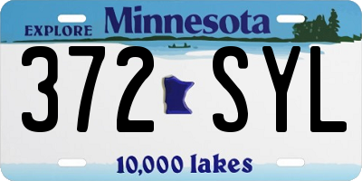 MN license plate 372SYL