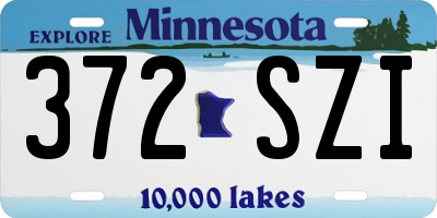 MN license plate 372SZI