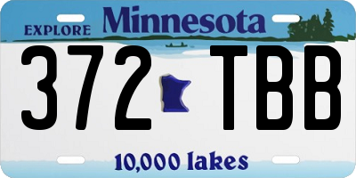 MN license plate 372TBB