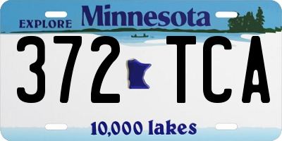 MN license plate 372TCA