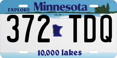 MN license plate 372TDQ
