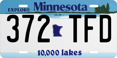 MN license plate 372TFD