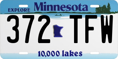 MN license plate 372TFW