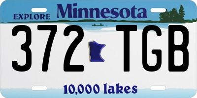 MN license plate 372TGB