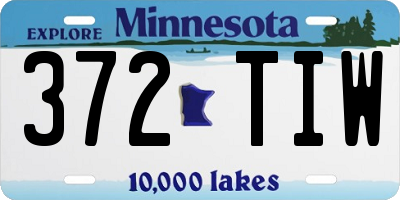MN license plate 372TIW