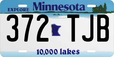 MN license plate 372TJB