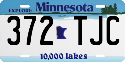 MN license plate 372TJC
