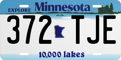 MN license plate 372TJE