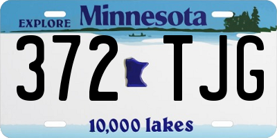 MN license plate 372TJG