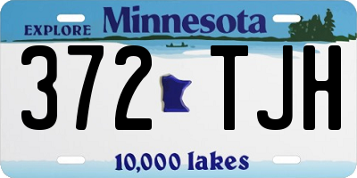 MN license plate 372TJH