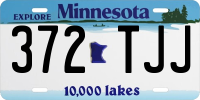 MN license plate 372TJJ