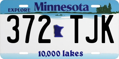 MN license plate 372TJK