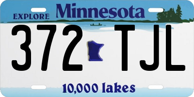MN license plate 372TJL