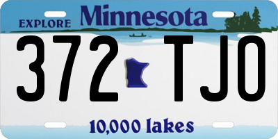 MN license plate 372TJO