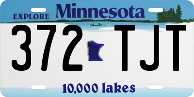 MN license plate 372TJT