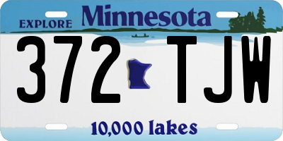 MN license plate 372TJW