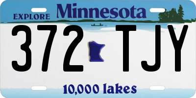 MN license plate 372TJY