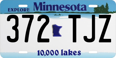 MN license plate 372TJZ