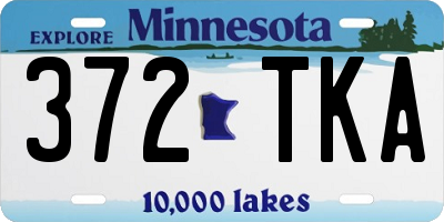 MN license plate 372TKA