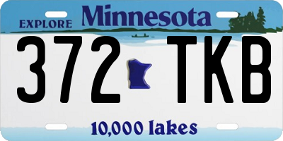 MN license plate 372TKB