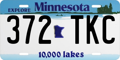 MN license plate 372TKC
