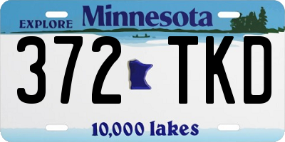 MN license plate 372TKD