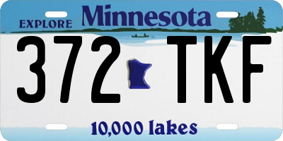 MN license plate 372TKF