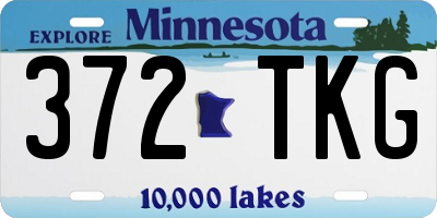 MN license plate 372TKG