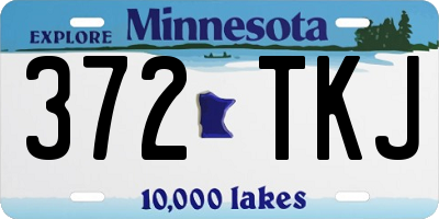 MN license plate 372TKJ
