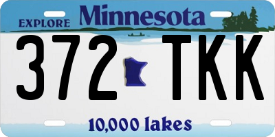 MN license plate 372TKK