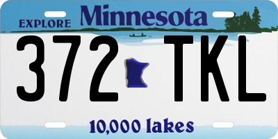 MN license plate 372TKL