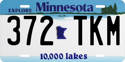 MN license plate 372TKM