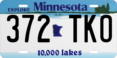 MN license plate 372TKO