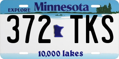 MN license plate 372TKS